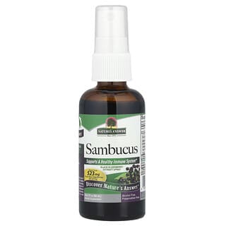 Nature's Answer, Sambucus, Extrait de baie de sureau noir en spray, Sans alcool, 60 ml