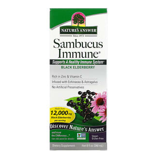 Nature's Answer, Sambucus Immune, Black Elderberry, Schwarzer Holunder, 6.000 mg, 240 ml (8 fl. oz.)