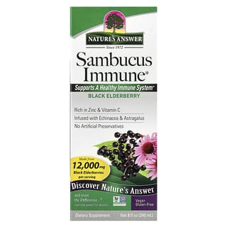 Nature's Answer, Sambucus Immune, черная бузина, 12 000 мг, 240 мл (8 жидк. унций)