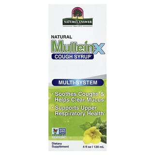 Nature's Answer, Natuurlijke Mullen-X hoestsiroop, multisysteem, 120 ml