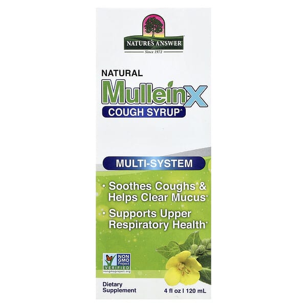 Natural Mullen-X Cough Syrup, Multi-System, 4 fl oz (120 ml)