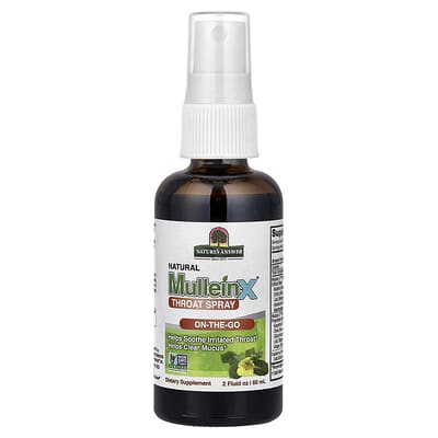 Nature's Answer, MulleinX® Throat Spray, 2 fl oz (60 ml)