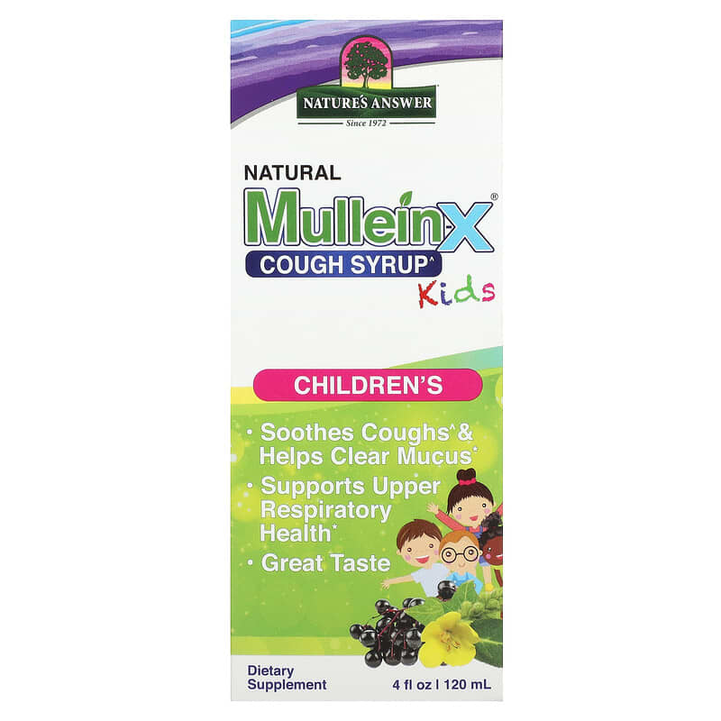 Jarabe para la tos natural Mullein-X, Niños`` 120 ml (4