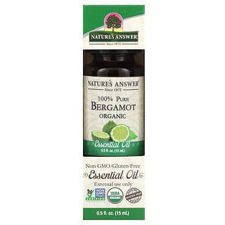 Nature's Answer, 100% Pure Organic Essential Oil, Bergamot, 0.5 fl oz (15 ml)