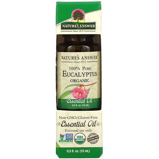 Nature's Answer, Aceite Esencial Orgánico, 100% Puro Eucalyptus, 0.5 fl oz (15 ml)