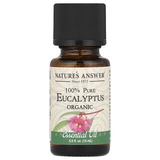 Nature's Answer, Aceite Esencial Orgánico, 100% Puro Eucalyptus, 0.5 fl oz (15 ml)