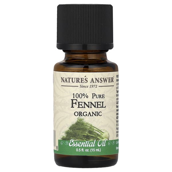 Nature's Answer, 100% 순수 유기농 에센셜 오일, 회향, 15ml(0.5fl oz)