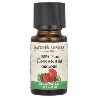 Nature's Answer, 100% Pure Organic Essential Oil, Geranium, 0.5 fl oz (15 ml)