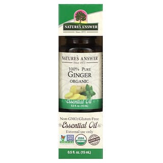 Nature's Answer, 100% Pure Organic Essential Oil, Ginger, 0.5 fl oz (15 ml)