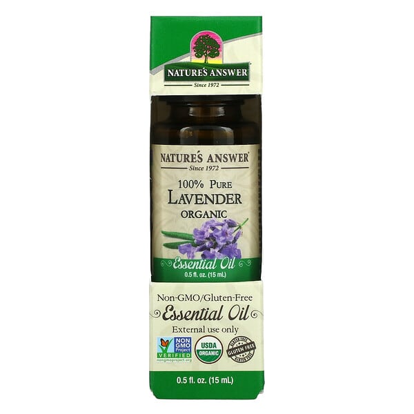Nature's Answer, Organic Essential Oil, 100% Pure, Lavender, 0.5 fl oz (15 ml)