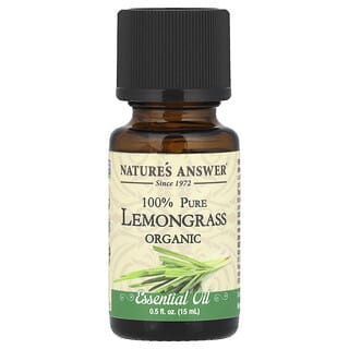 Nature's Answer, 100% Pure Organic Essential Oil, Lemongrass, 0.5 fl oz (15 ml)