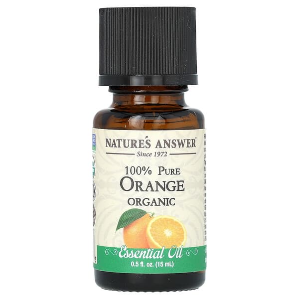 Nature's Answer, 유기농 에센셜 오일, 순도 100% 오렌지, 15ml(0.5fl oz)