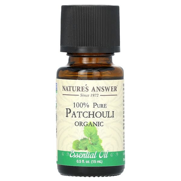 Nature's Answer, 유기농 에센셜 오일, 순수 100% 파촐리, 15ml(0.5fl oz)