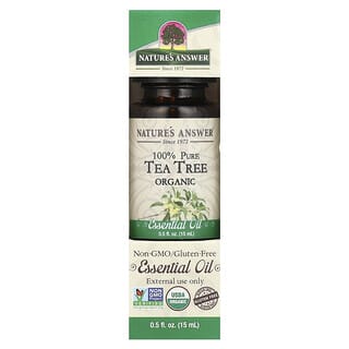 Nature's Answer, Aceite esencial orgánico y 100 % puro, Árbol del té, 15 ml (0,5 oz. líq.)
