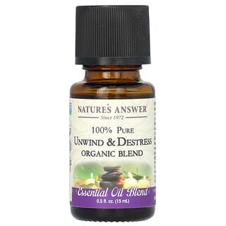 Nature's Answer, Mélange d'huiles essentielles biologiques, Détendez-vous et déstressez, 15 ml