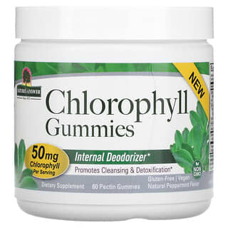 Nature's Answer, Chlorophyll Gummies, Natural Peppermint, 25 mg, 60 Pectin Gummies