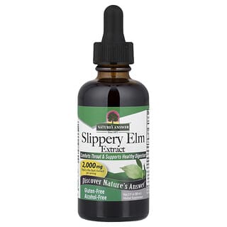 Nature's Answer, Extracto de olmo rojo, Sin alcohol, 2000 mg, 60 ml (2 oz. líq.)