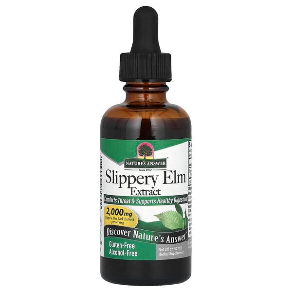 Slippery Elm Extract, Alcohol-Free, 2,000 mg, 2 fl oz (60 ml)