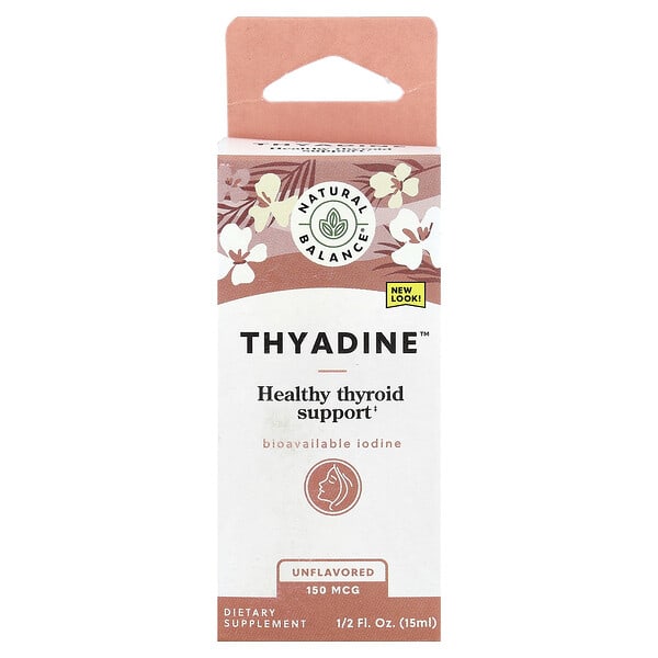 Natural Balance, Thyadine, 건강한 갑상선 기능 증진, 무맛, 150mcg, 15ml(0.5fl oz)