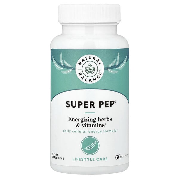 Super Pep®, Energizing Herbs & Vitamins, 60 Capsules