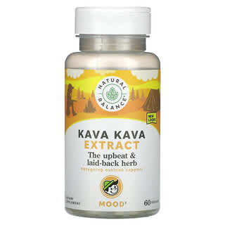 Natural Balance, Extracto de kava kava`` 60 cápsulas vegetales