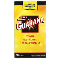 Natural Balance, гуарана, повышенная сила действия, 60 вегетарианских капсул VegCaps (Товар снят с продажи) 