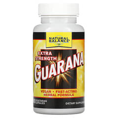 Natural Balance, Guarana, extra stark, 60 vegetarische Kapseln (Nicht mehr verfügbarer Artikel) 