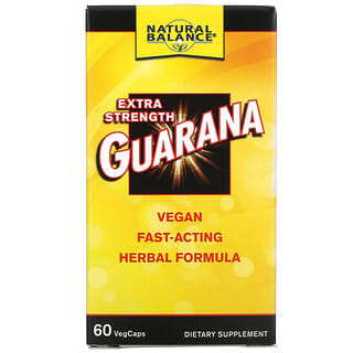 Natural Balance, гуарана, повышенная сила действия, 60 вегетарианских капсул VegCaps