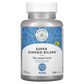 Natural Balance, Súper Ginkgo Biloba + Gotu Kola, 100 cápsulas