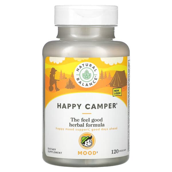 Natural Balance, Happy Camper（ハッピーキャンパー）、ムード、ベジカプセル120粒