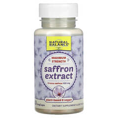 Natural Balance, Saffron Extract, Maximum Strength, 100 mg, 30 VegCaps