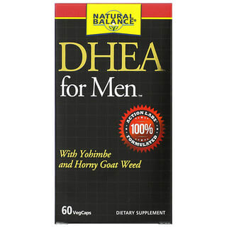 Natural Balance, DHEA para hombres, 60 cápsulas vegetales