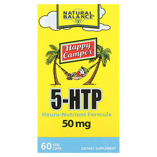 Natural Balance, Happy Camper, 5-HTP, 50 mg, 60 cápsulas vegetales