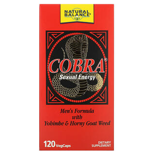 Natural Balance, Cobra 性趣能量，含有育亨宾和淫羊藿，120 粒素食胶囊  