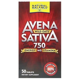 Natural Balance, Avena Sativa, Wild Oats, 750 mg, 50 Tablets