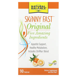 Natural Balance, Skinny Fast, оригинальный вкус, 90 растительных капсул