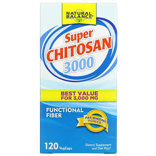 Natural Balance, Super Chitosane 3000, 3000 mg, 120 capsules végétariennes