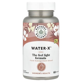 Natural Balance, Santé féminine, Water-X, 60 VegCaps