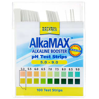 Natural Balance, AlkaMax, Alkalischer Booster pH-Teststreifen, 100 Teststreifen