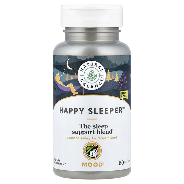 ناتورال بالانس‏, Happy Sleeper ، يحتوي على 60 كبسولة نباتية