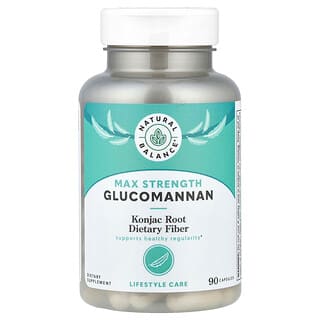 Natural Balance, Glucomannane, Puissance maximale, 90 capsules (740 mg pièce)
