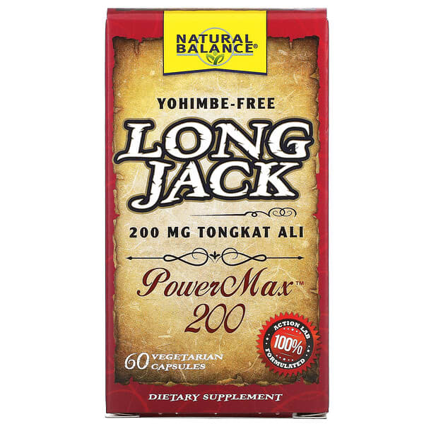 Natural Balance‏, Long Jack‏, PowerMax 200‏, 60 כמוסות צמחוניות