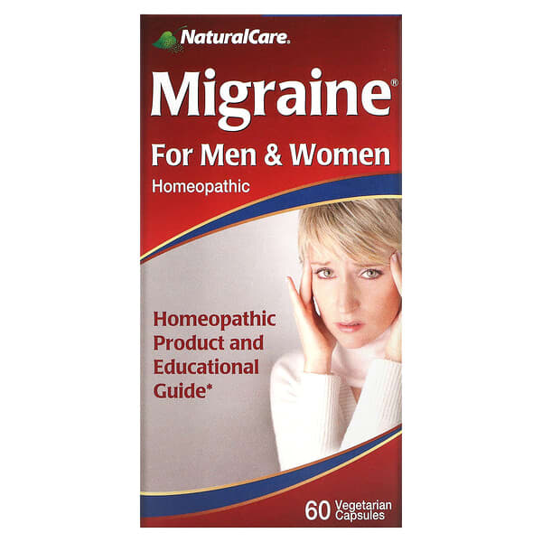 NaturalCare‏, Migraine، للرجال والنساء، 60 كبسولة نباتية