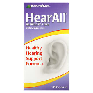 NaturalCare, HearAll, Formule de soutien auditif sain, 60 capsules