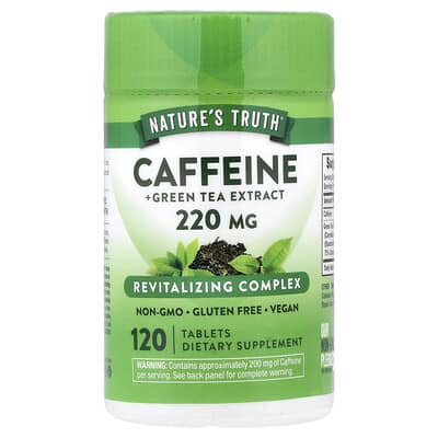 Nature's Truth, Caffeine + Green Tea Extract, 220 mg, 120 Tablets