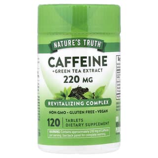 Nature's Truth, Cafeïne plus groene thee-extract, 220 mg, 120 tabletten