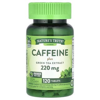 Nature's Truth, Кофеин с экстрактом зеленого чая, 220 мг, 120 таблеток