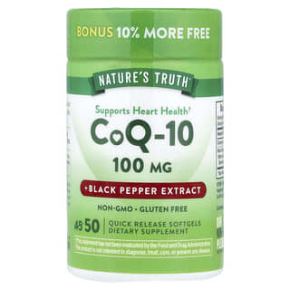 Nature's Truth, CoQ-10 + Black Pepper Extract, 50 Quick Release Capsules