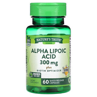 Nature's Truth, Vitamins, альфа-ліпоєва кислота, 300 мг, 60 капсул зі швидким вивільненням