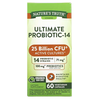 Nature's Truth, Ultimate Probiotic-14, 25 milliards, 60 capsules à libération rapide